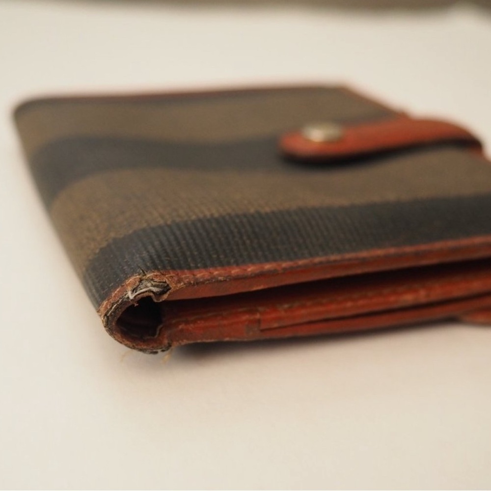 Fendi Pequin Stripe Bifold Wallet Vintage 1980s EUC - Picture 4 of 9